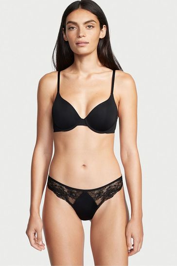 Victoria's Secret Black Thong Lace Thong Knickers