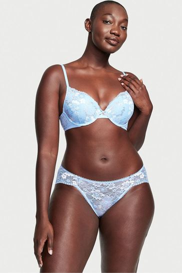 Victoria's Secret Morning Sky Blue Lace Hipster Knickers