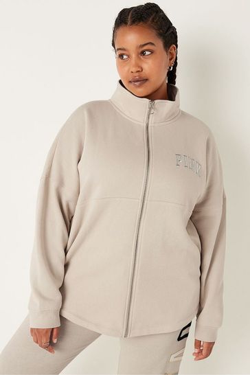 Pink victoria's secret deals fleece jacket