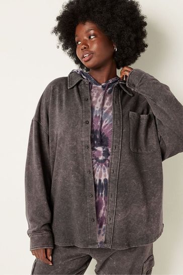 Pink fleece new arrivals jacket victoria's secret