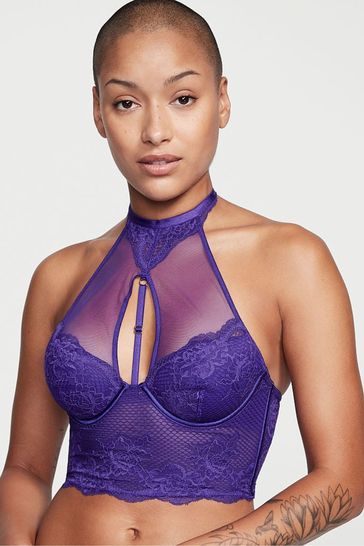 Victoria's Secret lace high neck bralette Purple Size M - $18 (60% Off  Retail) - From Rachel