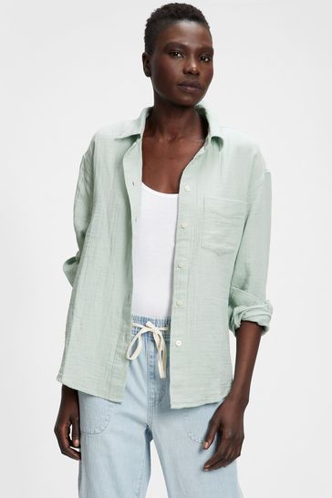 Buy Gap Gauze Oversized Shirt from the Gap online shop
