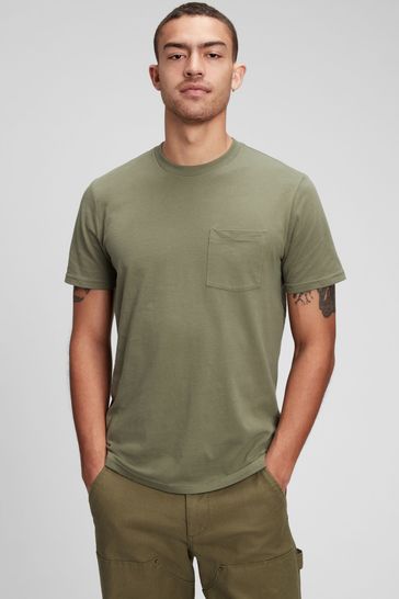Buy Gap Organic Cotton Short Sleeve Pocket Crewneck T-Shirt from
