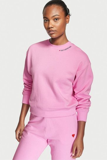 Victoria's Secret Pink Cotton Fleece Crewneck Jumper