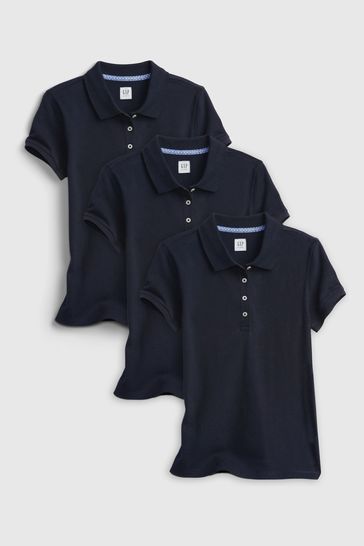 Girls blue deals school polo shirts