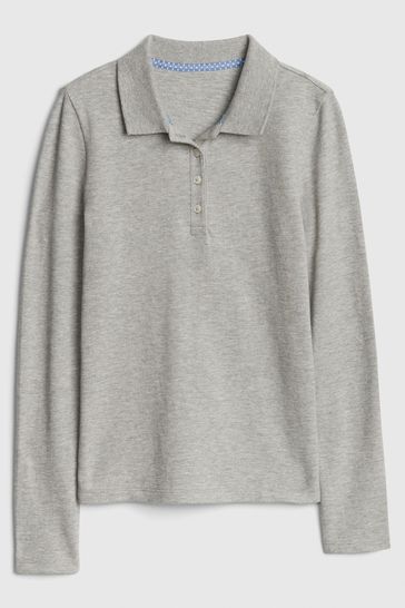 Buy Gap Uniform Stretch Long Sleeve Polo Shirt from the Gap online