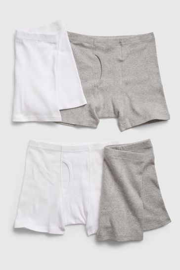 Buy Gap Kids Organic Cotton 4 Pack Boxer Briefs from the Gap