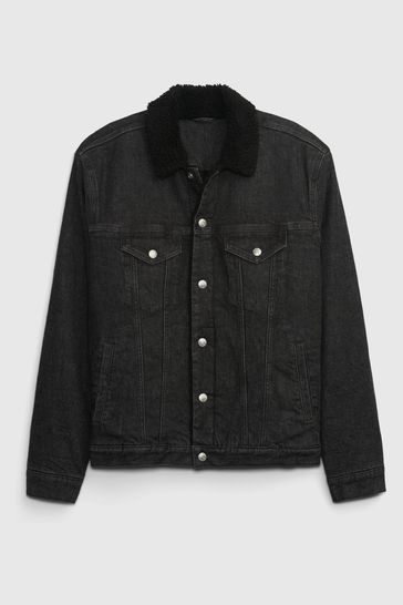 Gap Blue Icon Denim Sherpa Jacket
