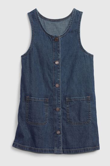 Gap sleeveless cheap denim dress