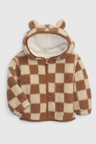 Gap Brown Sherpa Bear Hoodie