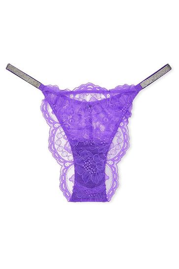 Victoria's Secret Luscious Lavender Shine Strap Brazilian Knickers