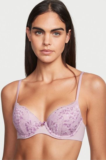 Victoria's Secret Lavender Purple Lace Lightly Lined Demi Bra