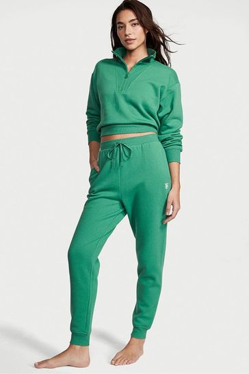 Victoria's Secret Gem Green Fleece Joggers