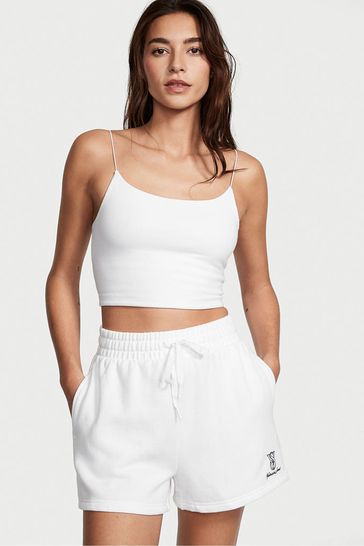 Victoria's Secret White Cotton Fleece Pyjama Short