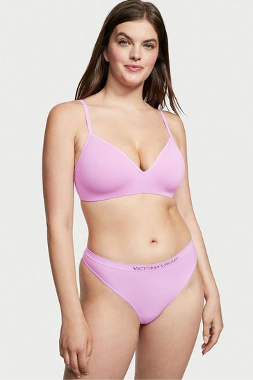 Victoria's Secret Purple Petal Smooth Seamless Thong Knickers