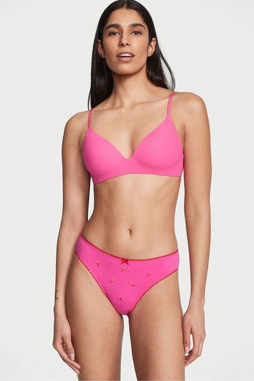 Victoria's Secret Fever Pink Pepper Cotton Bikini Knickers