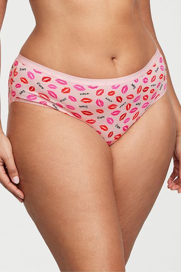 Victoria's Secret Pretty Blossom Kiss Pink Printed Stretch Cotton Hipster Knickers