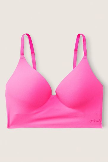 Victoria's Secret PINK Radiant Rose Pink Smooth Non Wired Push Up Bralette