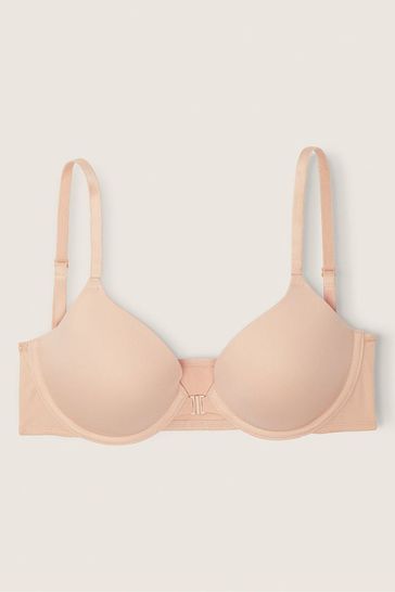 Victoria's Secret PINK Beige Nude Lightly Lined Full Cup Front Fastening T-Shirt Bra