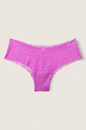 Victoria's Secret PINK House Party Purple No Show Lace Cheeky Knickers