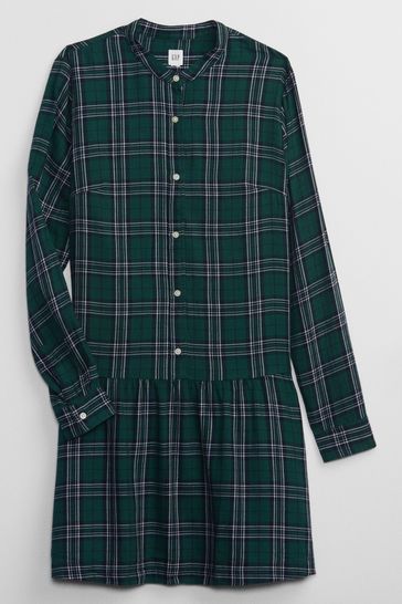 Green and black plaid dress best sale