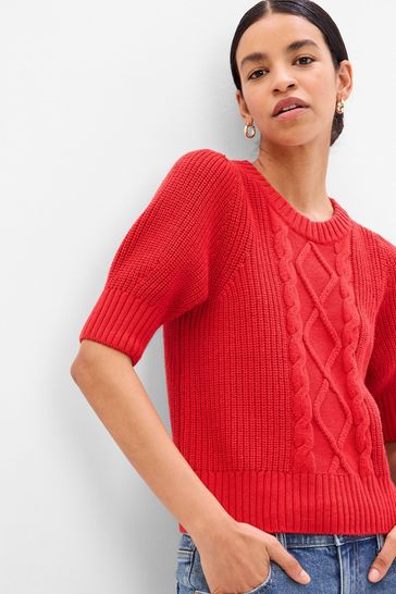 Soft cable knit sweater hot sale