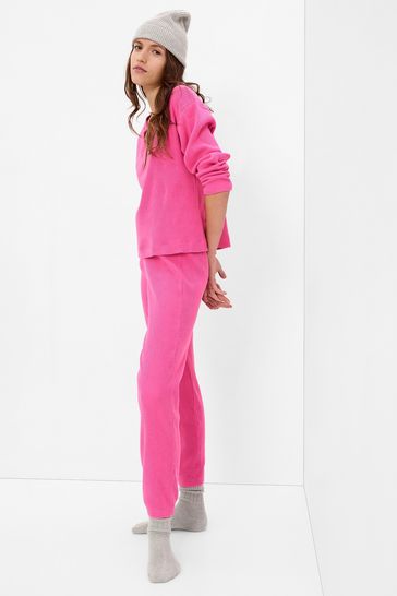 Gap Pink Cosy Ribbed Knit Pyjama Bottoms