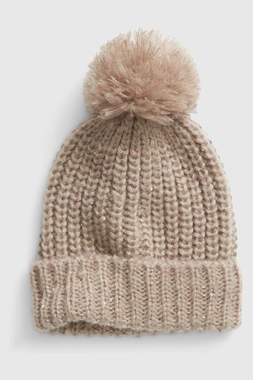 Buy Gap Pom Pom Rib Beanie from the Gap online shop