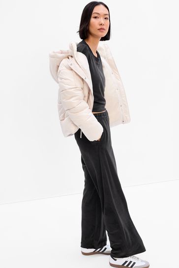 Straight leg top velour joggers