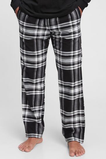 Gap Black & White Tartan Christmas Flannel Pyjama Bottoms