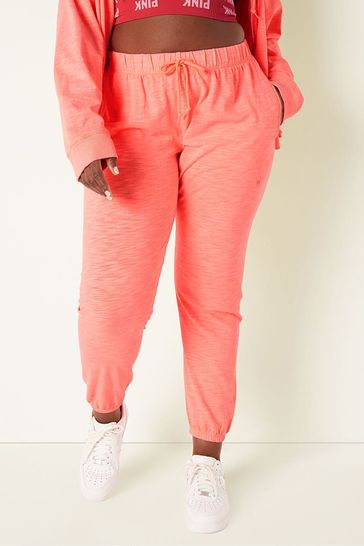 Victoria's Secret PINK Coral Flash Orange Cotton Slub Pants