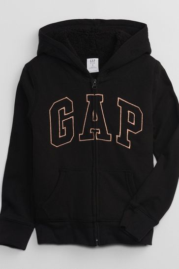 gap logo sherpa lined hoodie
