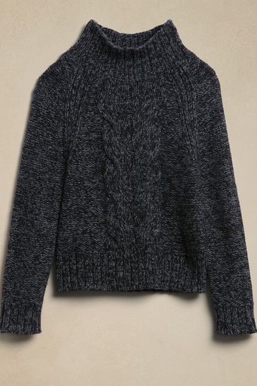 Banana Republic Grey Arran Cable Jumper