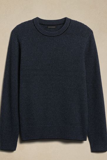 Banana Republic Blue Striped Wool Blend Jumper