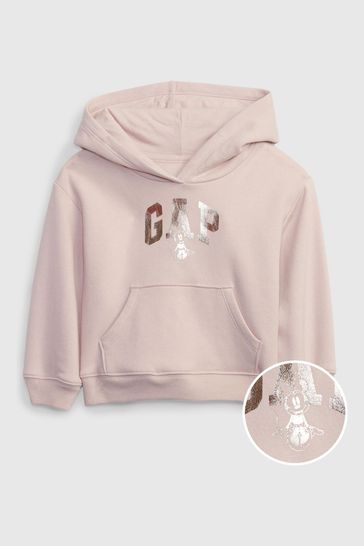 Buy Gap Disney Mickey Mouse Metallic Logo Graphic Hoodie from the