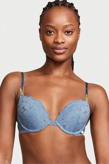 Buy Victoria's Secret Powder Blue Lace Push Up Bra from Next Finland