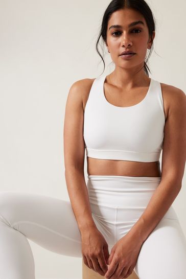 Athleta white sports bra store