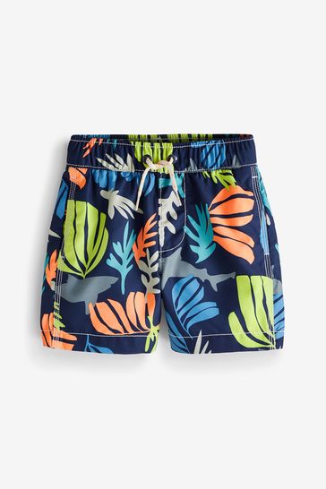 Gap Blue Orange Green Print Swim Shorts