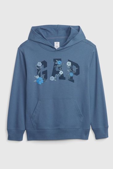 Blue 2024 floral hoodie