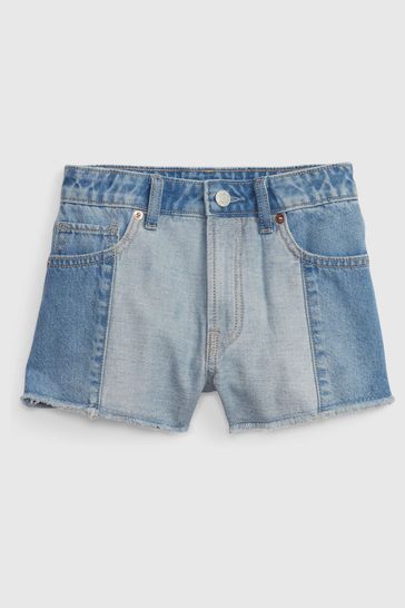 Mid wash hotsell denim shorts