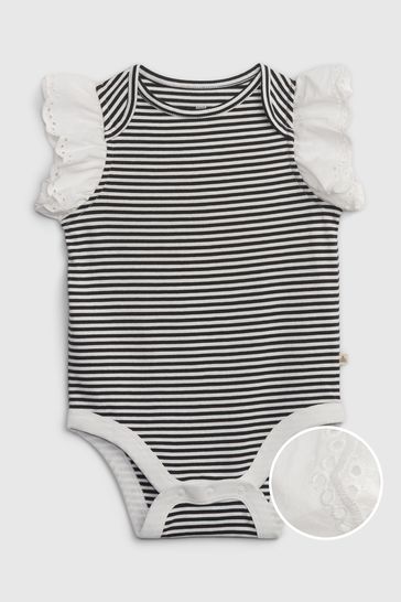 White flutter sleeve hotsell onesie