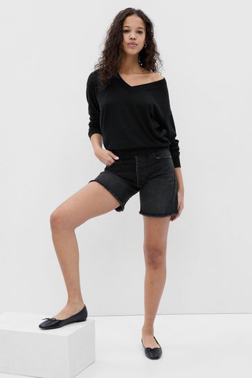 Black shop linen jumper