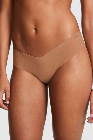 Victoria's Secret PINK Caramel Nude No-Show Thong Knickers