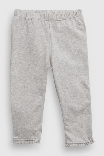 Gap Grey Organic Cotton Ruffle Leggings