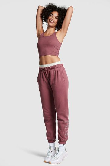 Victoria's Secret PINK Morning Rose Pink Shine Everyday Fleece Classic Joggers