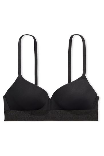 Victoria's Secret PINK Black Smooth Non Wired Push Up Smooth T-Shirt Bra