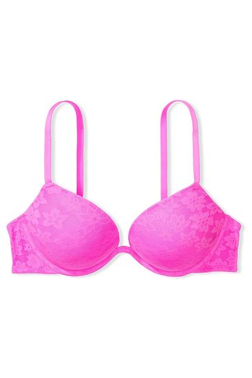 Victoria's Secret PINK Pink Berry Lace Super Push Up Bra
