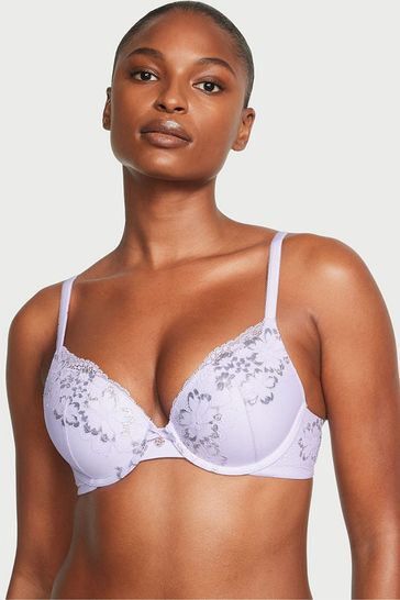 Victoria's Secret Lucky Lilac Purple Lace Full Cup Push Up Bra
