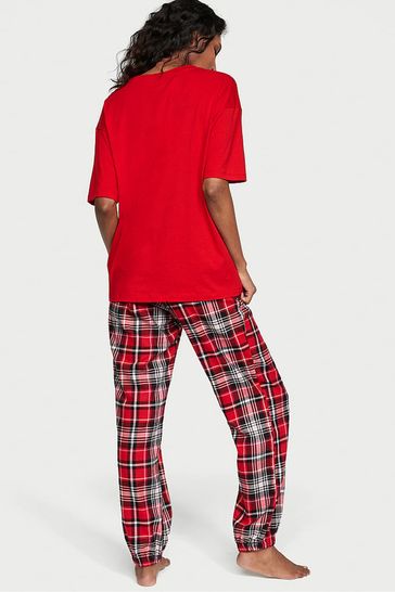 Tartan cuffed pyjamas store