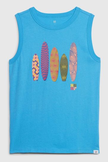 Gap Blue Graphic Vest Kids